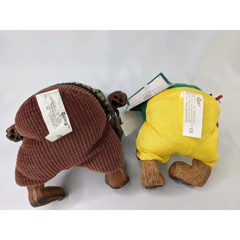 Russ Top Dawg and Mogul Skier Country Folks Figure Plush 7 Inch Lot of 2 Stuffed